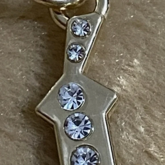 👑Juicy Couture Gold Tone Chain Link Belt Frontal Juicy Charm Drop Size M/L NWT - Picture 6 of 12